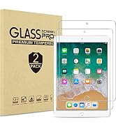 2 Pack ProCase iPad 9.7 Screen Protector 2018/2017, Tempered Glass Screen Film Guard for iPad 9.7...