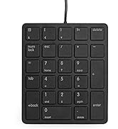 Merdia Numeric Keypad Wired Num pad 26 Keys Portable Keypad USB External Mini Slim Keyboard Magic...