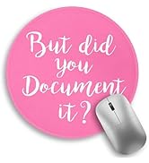 Funny Work Mouse Pad, Small Round Mouse Pads for Desk, Cute Mini Travel Mousepad for Wireless Com...