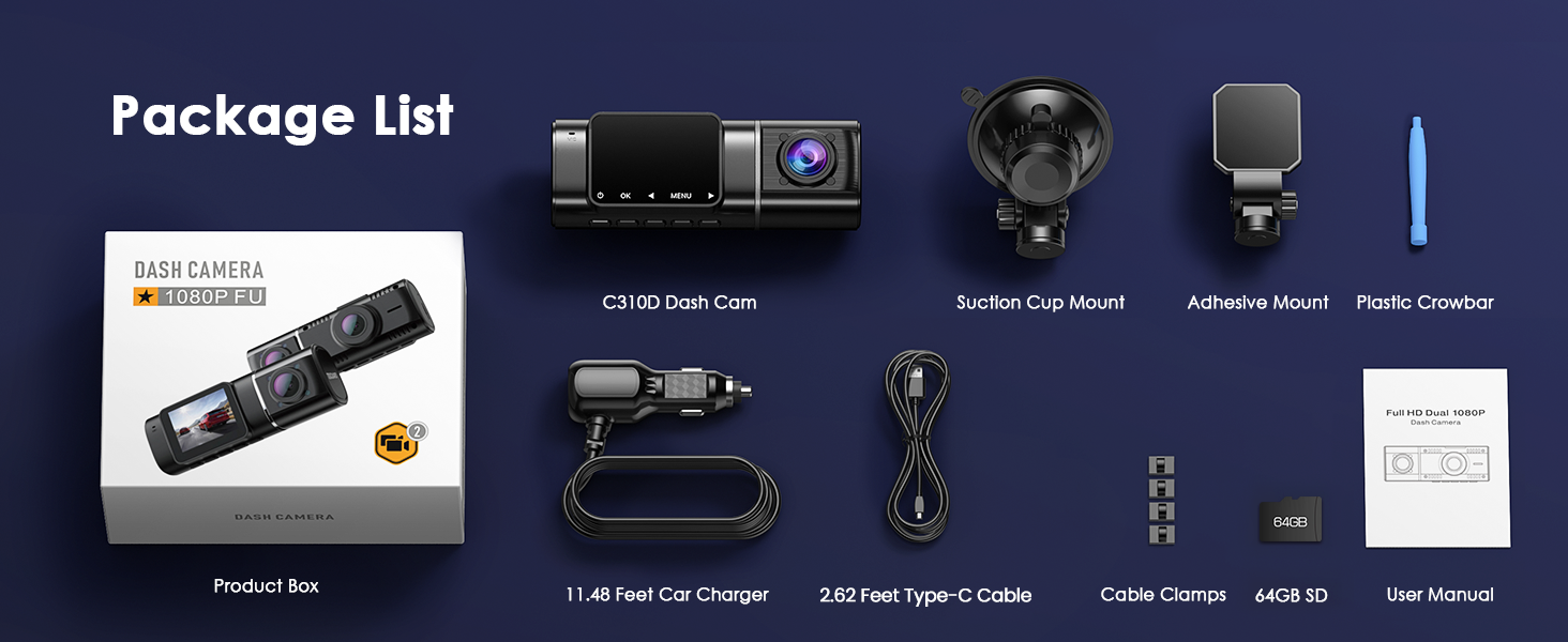 dash cam front and inside