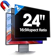 JEAPKA 2 Pack Hidden Design Magnetic Computer Privacy Screen 24 inch, Removable Screen Filter for...