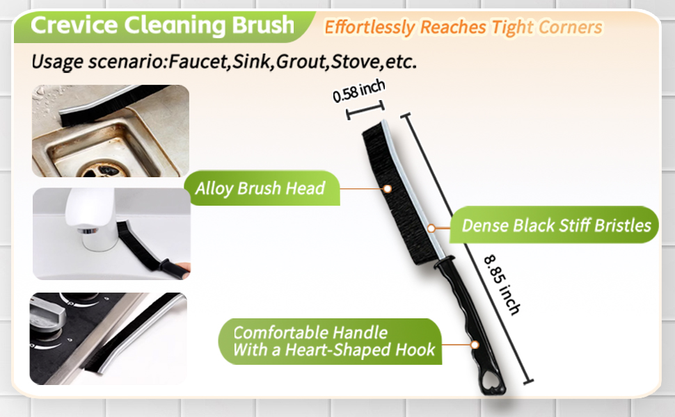 crevice cleaning brush set