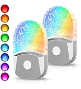 DORESshop 8-Color RGB LED Night Lights Plug Into Wall [2 Pack], Color Changing RGB LED Night Ligh...