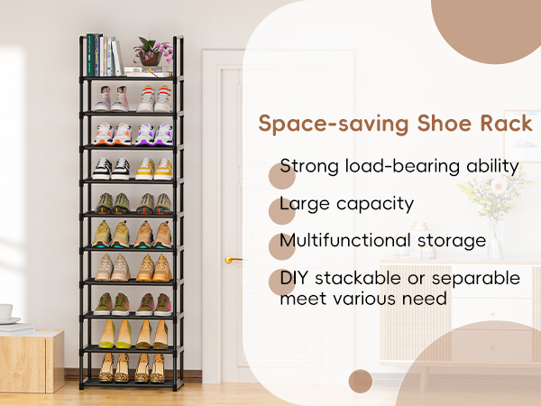 10 tier shoe rack