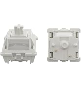 kutethy Gateron Smoothie Keyboard Switches, Linear RGB LED 5 Pin White 22mm Dual-Stage Spring Fac...