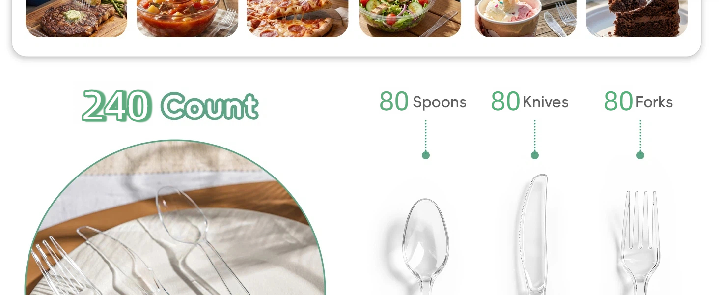 clear plastic silverware