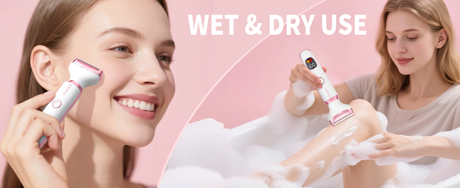 Electric Razors Bikini Trimmer Women Shaver Shaving Waterproof Rechargeable Pubic Hair Led Display