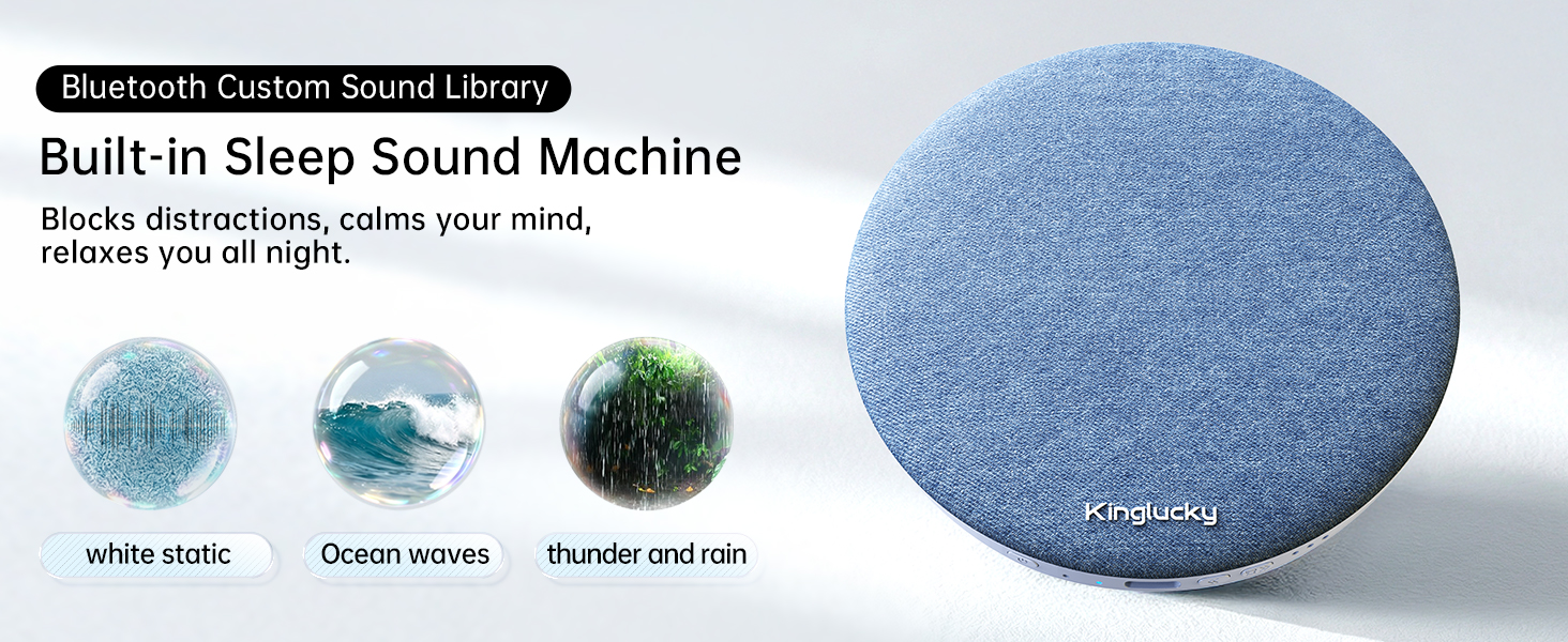 Pillow Speaker for Sleeping, Ultra-Thin Under Pillow White Noise Sound Machine for Side Sleepers