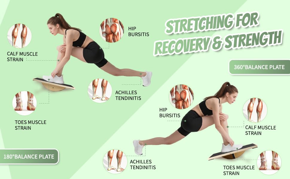 Balance board stretching for recovery