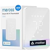 meross Matter Smart Thermostat for Electric Baseboard Heater, Works with Alexa, HomeKit, Google, ...
