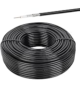 RG58 Coaxial Cable 150ft, MOOKEERF Low Loss Cable RG58 50 Ohm Coax Cable for WiFi/Router Signal B...