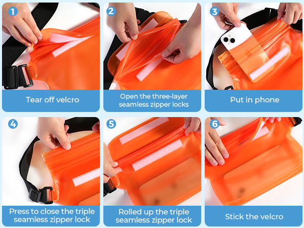 Waterproof Phone Pouch with Adjustable Waist Strap