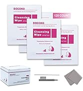 BOCOKO 120 Count Hearing Aid Wipes Individually Packaged Cleaning Towelette with Cleaning Tools f...