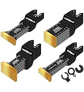 AMZBSAW 18 PCS Titanium Oscillating Tool Blade Metal Cutting, 4 Types Professional Oscillating Sa...