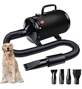 Dog Dryer for Pet Grooming, High-Velocity Force Blow Dryer, Speed Temperature Adjustable Dog Blow...