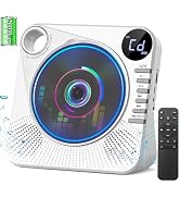 4000mAh Recheageable Portable CD Player with Bluetooth, Desktop CD Players for Home, CD Music Pla...