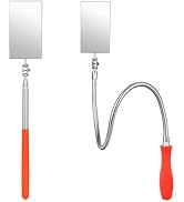 Telescoping Inspection Mirror, Flexible Telescopic Rectangular Inspection Mirror Automotive Exten...