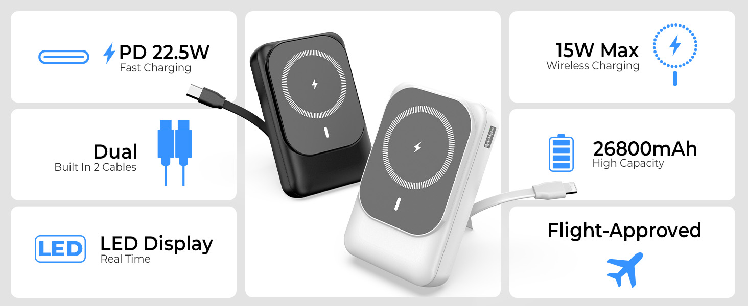 magsafe portable charger 20000mah