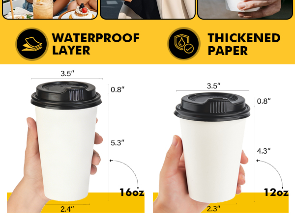 paper coffee cups 12 oz