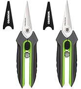 WORKPRO 2 Packs Pruning Shears, 6.5” Gardening Scissors Snips Clippers with Precision Blades, Han...