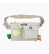 Cleverpup Dog Walk &amp; Train Sling Bag - Treat Pouch with Poop Bag Dispenser, Toy Holder, Squeaker,...
