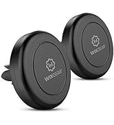 WixGear Magnetic Phone Holder for Car, [2 Pack] Universal Air Vent Magnetic Phone Mount for Car, ...