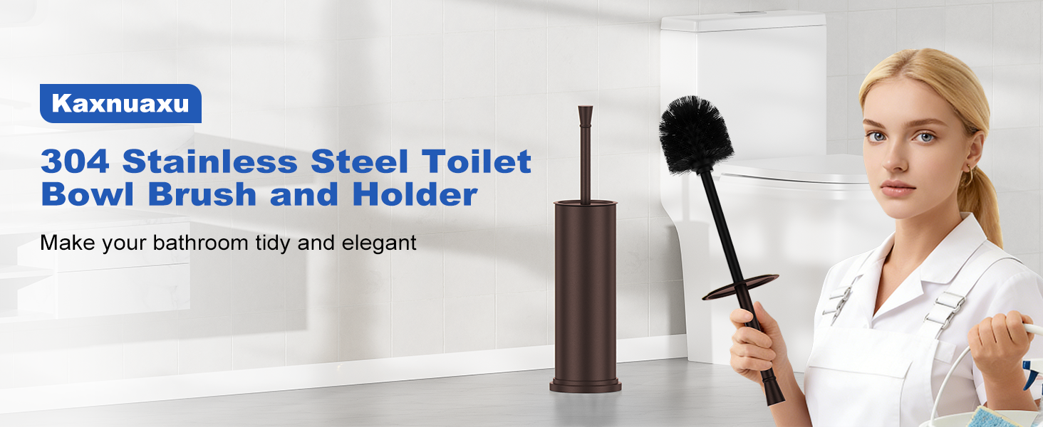 Bronze Toilet Brush and Holder