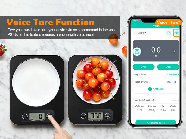 food scale with tare