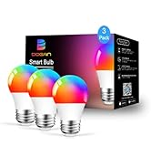 DOGAIN Smart Light Bulbs A15 E26 Base WiFi Dimmable Color Changing LED Light Bulbs Compatible wit...
