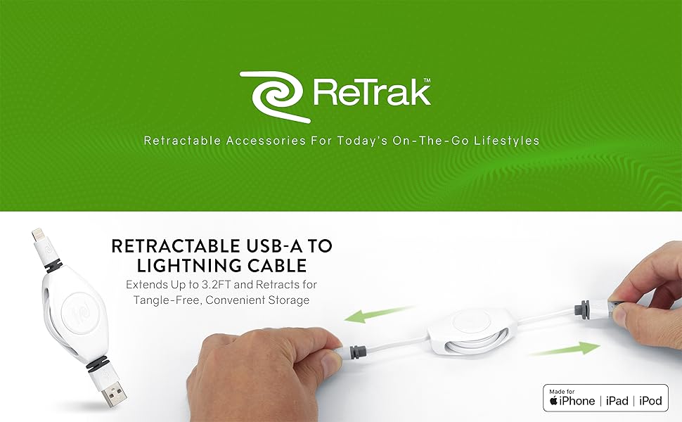 Retractable iphone cable