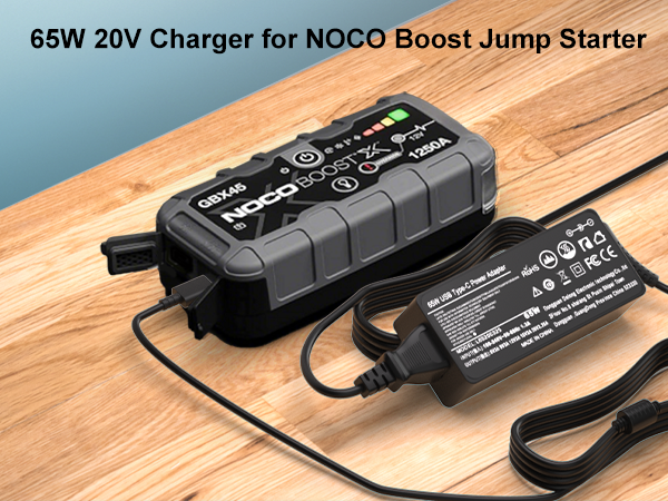 Battery Charger for NOCO UltraSafe Portable Jump Starter Compatible with NOCO Boost X