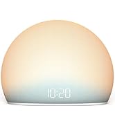 Housbay Sunrise Alarm Clock, White Noise Sound Machine, Cozy Light, Nature Sounds, Dimmable Clock...