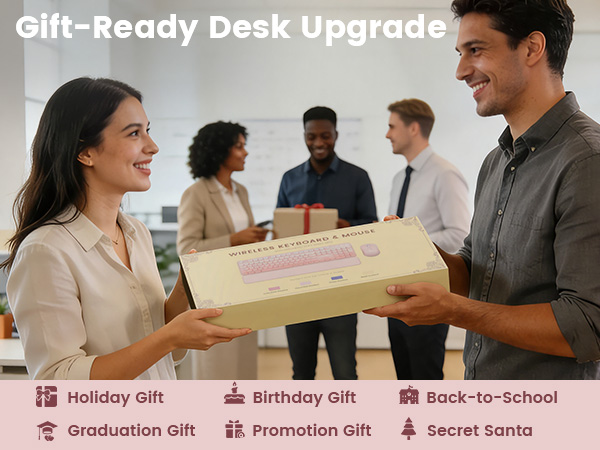 gift of wireless keyboard mouse combo for holiday birthday back to school graduation celebration