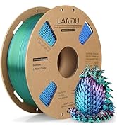 LANDU Silk Tri-Color PLA Filament 1.75mm 1Kg, Triple Color Silk PLA Filament, Silk Rainbow PLA Fi...
