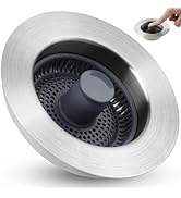 Hygie Rinse 3-in-1 Kitchen Sink Stopper Strainer, 304 Stainless Steel Pop Up Sink Drain Strainer ...