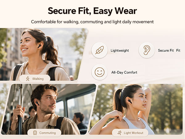 wireless earbuds for travel commute running and so on