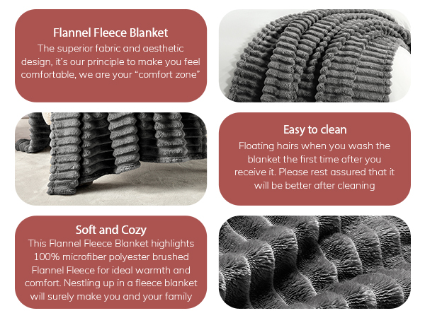 flannel throw grey