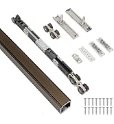HBL’ 72Inch Pocket Door Hardware Kit with Soft Close Feature – Heavy-Duty Aluminum Track Set, Smo...