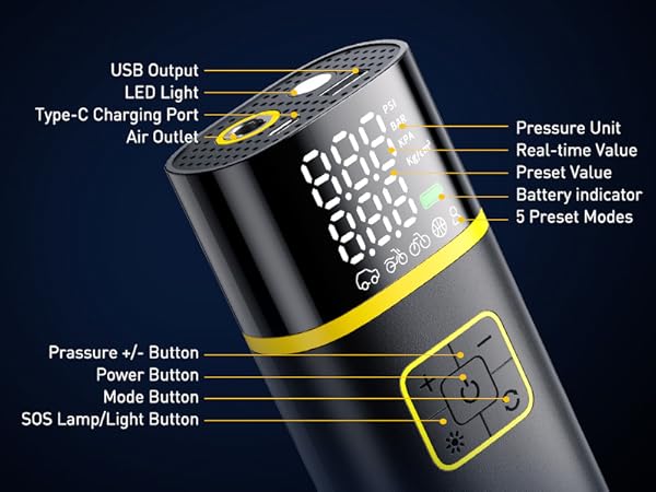 tire inflator portable air compressor