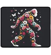 TopXmai Boho Colorful Floral Bigfoot Mouse Pad for Desk, Funny Gifts for Camping Lover Adventurou...
