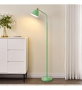 Leasgy Upgraded Double-Base Green Floor Lamp, Adjustable Lamp Head-65.3" | Metal Industrial Stand...