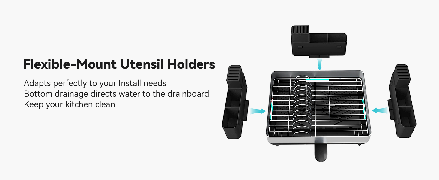 Expandable Dish Drying Rack_Large Dish Racks for Kitchen Counter_Stainless Steel Dish Drainers