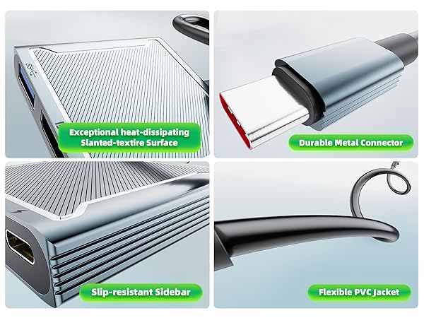 Thunderbolt 4/3 to DP Converter Compatible with iPhone 17 16 15, Galaxy S25 S24, MacBook Pro/Air