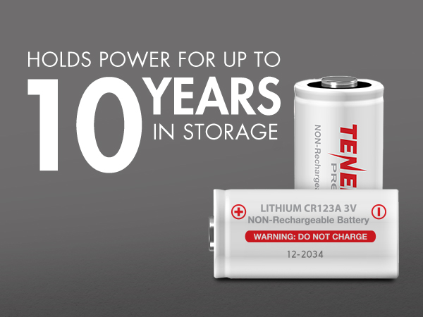 holds power for up to 10 years in storage