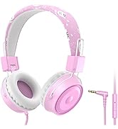 BlueFire Kids Headphones with Mic, Volume Limiter 85/94dB,Free 3.5mm Jack Wired Cord On-Ear Heads...