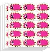 300 Pcs Garage Sale Stickers, Removable Adhesive Yard Sale Price Stickers with Space to Write Pri...