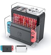 MANMUVIMO Switch Acrylic Dust Game Storage Stand for Nintendo Switch/OLED Multifunctional Storage...