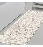 H.VERSAILTEX Bathroom Rugs Bath Mats for Bathroom Non Slip Chenille Bathroom Runner Rug 47x17 Ext...