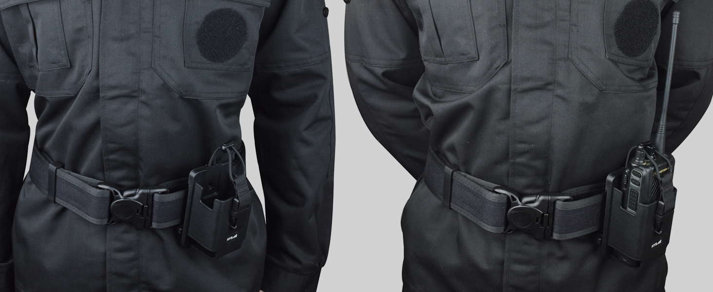 Quick Release Holder w/ Duty Belt/MOLLE Clip Tactical Torch Holster Carrier Rotatable Light Case