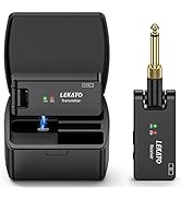 LEKATO WS-100 Wireless Guitar Transmitter Receiver 2.4GHz Wireless Guitar System with Charging Bo...